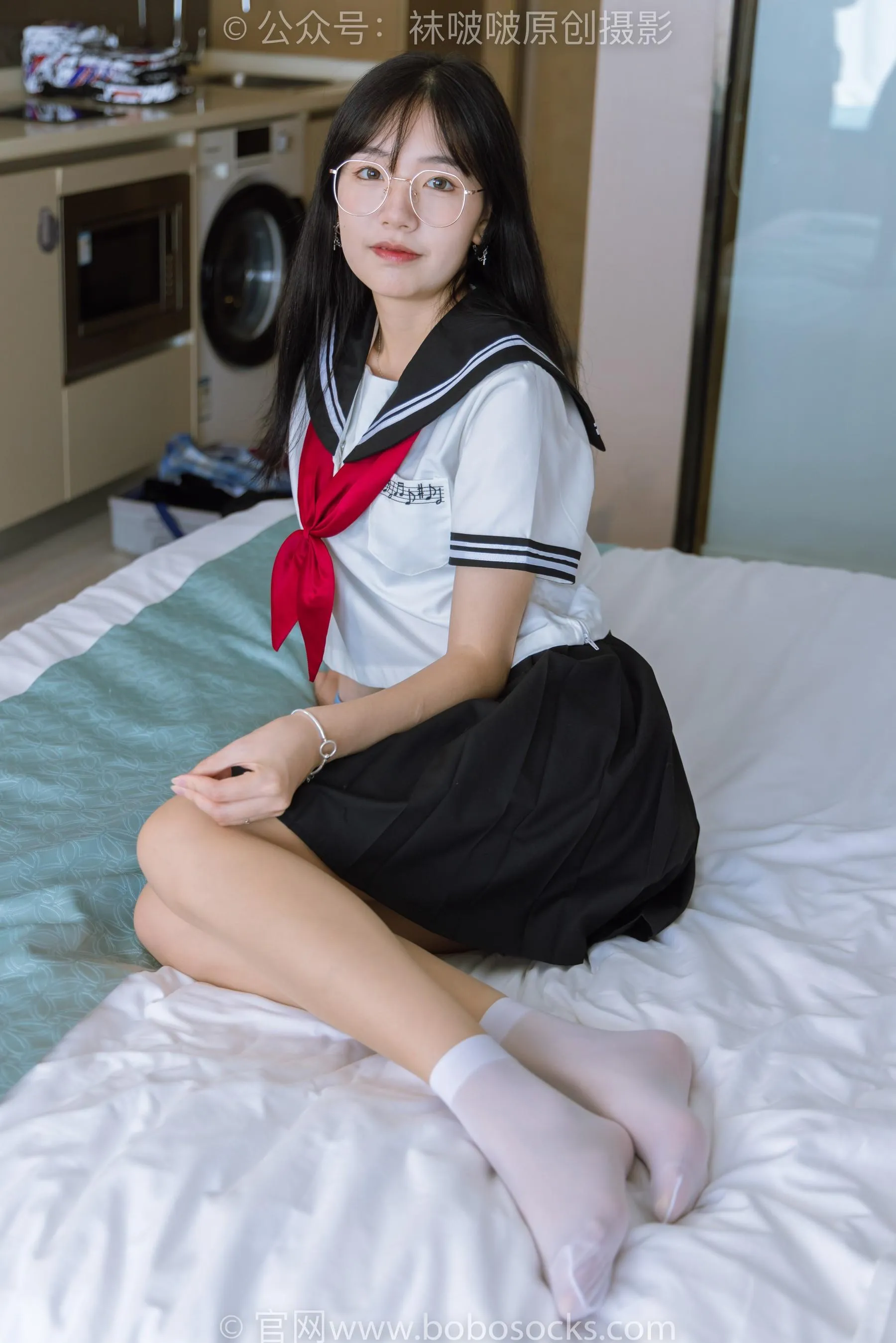 [BoBoSocks袜啵啵]NO.197 小甜豆-皮鞋、短白丝、肉丝、jk制服 [87P]插图1